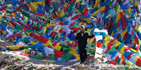 Postcard Lungta at Yumbulhakhang