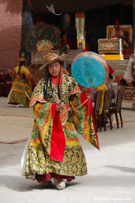 Postcard Monk Dancing 02
