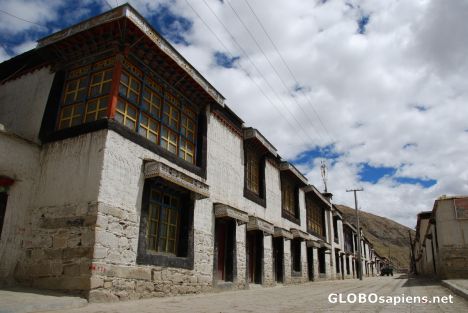 Postcard Main street of Sakya
