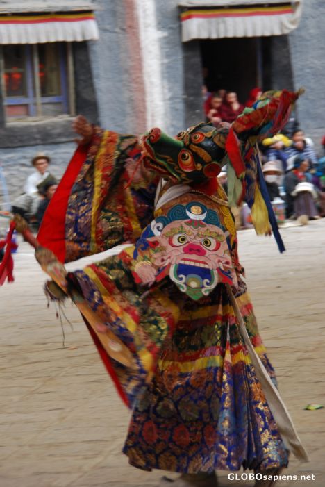 Postcard Masked Monk