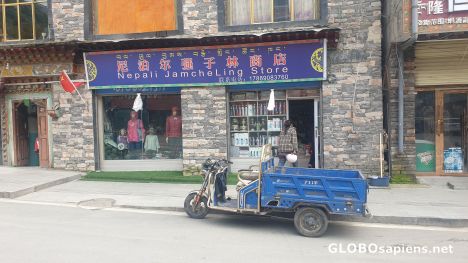 Postcard Nepalese shop