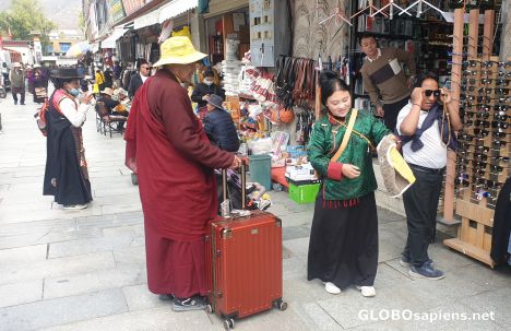 Postcard Buddhist monk