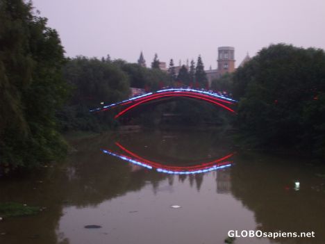 Postcard Bridge at night