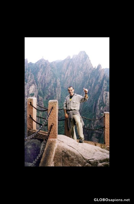 Postcard Me at the HuangShan mountains.