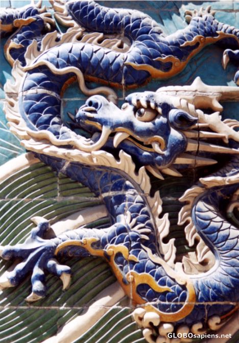Postcard Dragon Blue