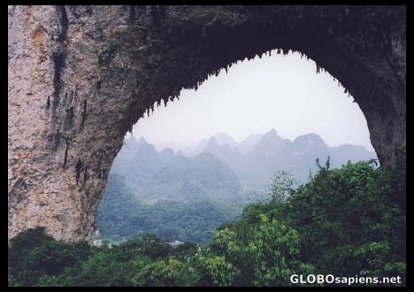 Postcard The moon-hill at YangShuo.