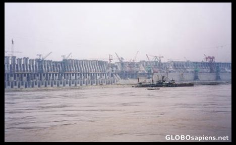 Postcard yangtze damm.