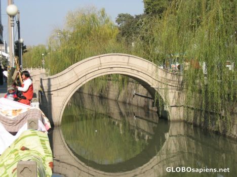 Postcard Bridge on canal