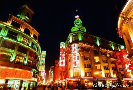 Postcard District in trade street