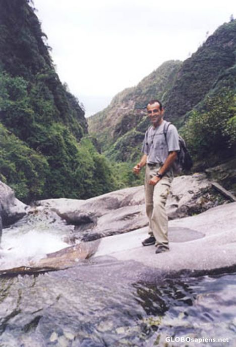 Postcard Me at the Cang Shan mountains.