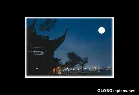 Postcard pinghuqiuyue