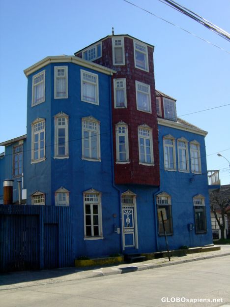 Postcard Chiloe house