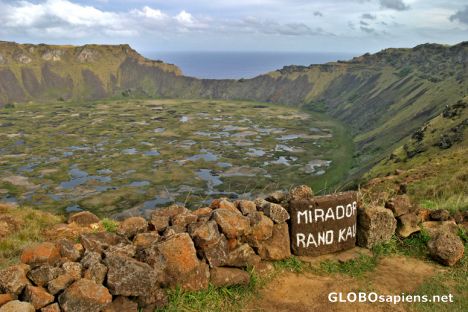 Postcard Rano Kau lookout - Mirador del Rano Kau