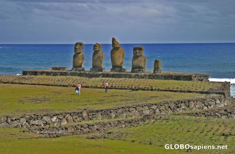 Postcard Hanga Roa  - Ahu Tahai