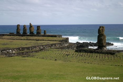 Postcard Hanga Roa  - Ahu Tahai
