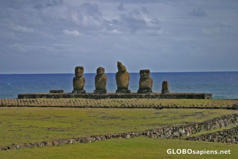 Postcard Hanga Roa  - Ahu Tahai