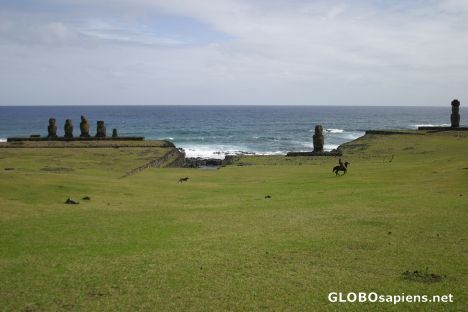 Postcard Hanga Roa  - Ahu Tahai