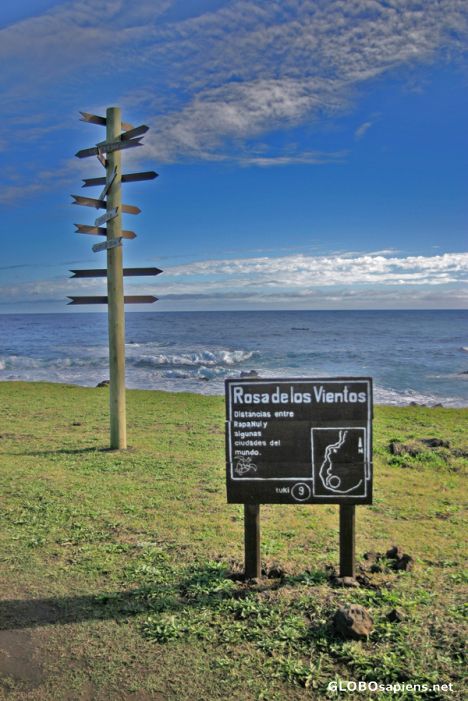 Postcard Hanga Roa: Poste de distancias