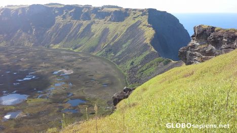 Postcard Crater Rano Kau