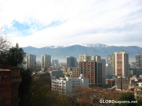 Postcard Santiago - a rare view