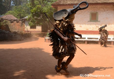 Postcard Bafut (CM) - the elephant mask