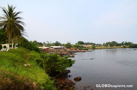 Postcard Kribi (CM) - the fishing harbour