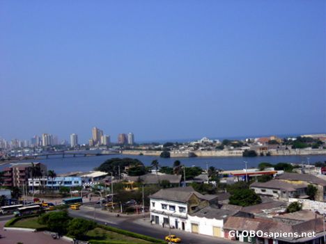 Postcard Old Cartagena from San Felipe de Barajas Fortress