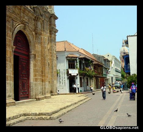 Postcard Entrance to The Church of San Pedro Claver