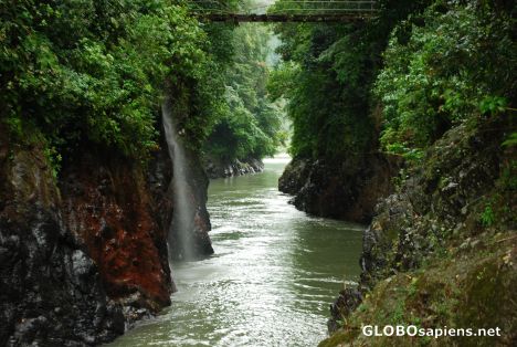 Postcard Waterfall from one of the suspension bridges