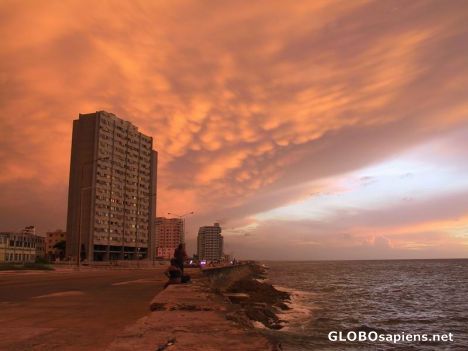 Postcard Red sky