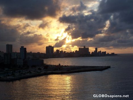 Postcard atardecer en la havana