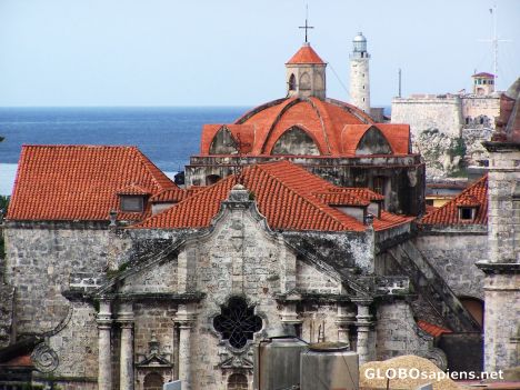 Postcard Tejado iglesia Havana Vieja
