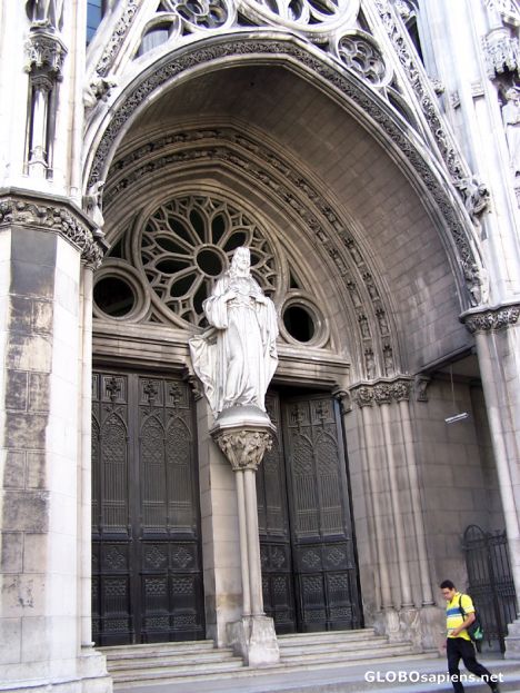 Postcard Main entrance of Iglesia Del Sagrado Corazon