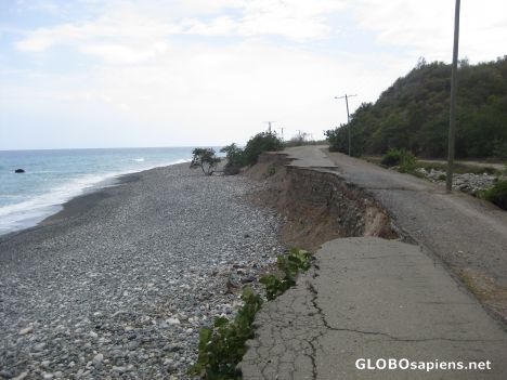 Postcard The road from Santiago de Cuba to Santo Domingo