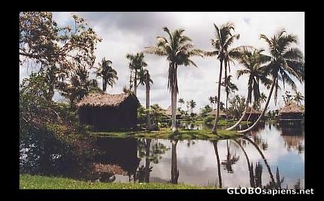 Postcard Red Indian village