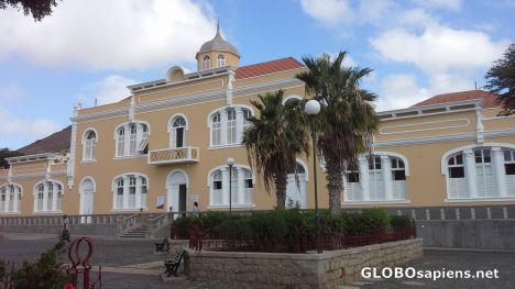 Postcard University building