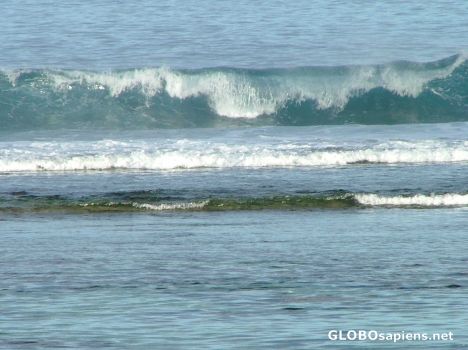 Postcard Breaking wave on the reef.