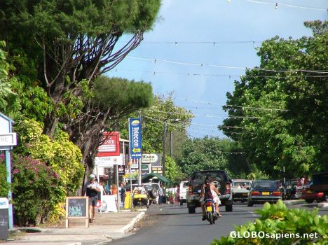 Postcard Main street in Avarua.