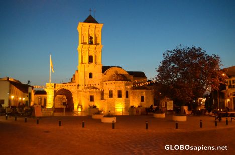 Postcard Pafos (CY) - cathedral at night