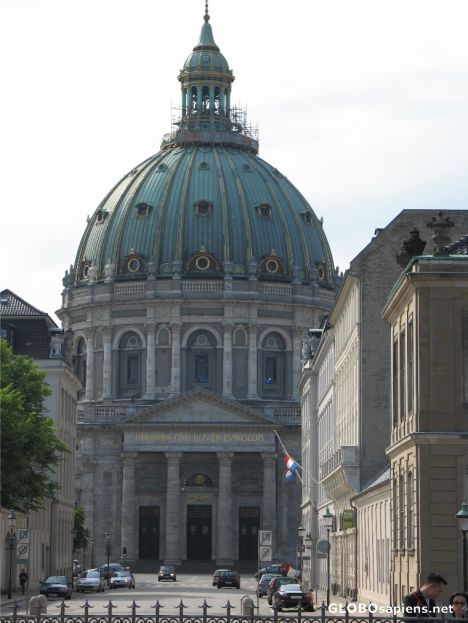 Postcard marble church of copenhagen