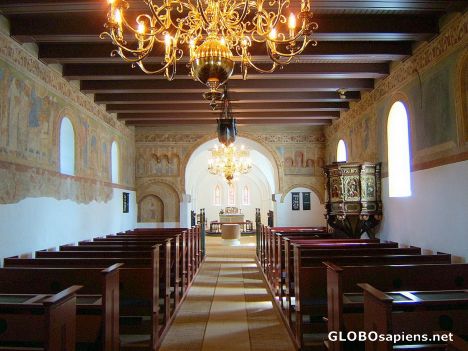 Postcard Aal kirke i Oksböl