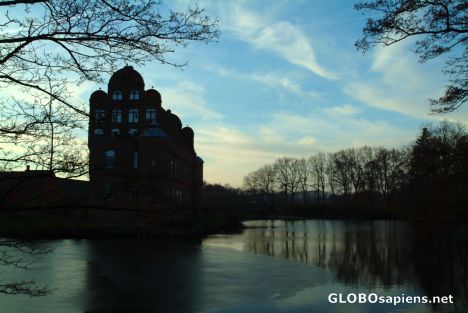 Postcard Funen - great manor house in winter colours