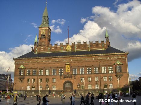 Postcard The town hall