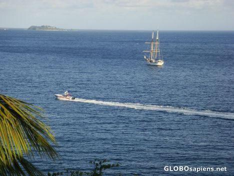 Postcard Bote en el mar II