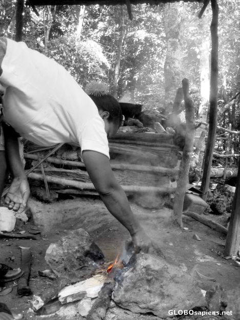 Postcard Traditional cooking system