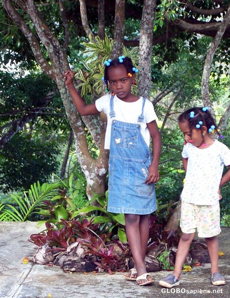 Postcard local girls
