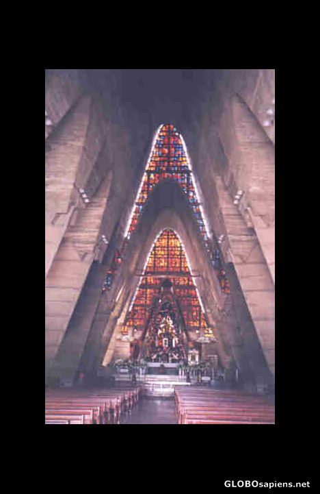 Postcard inside the church
