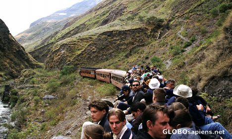 Postcard train transport