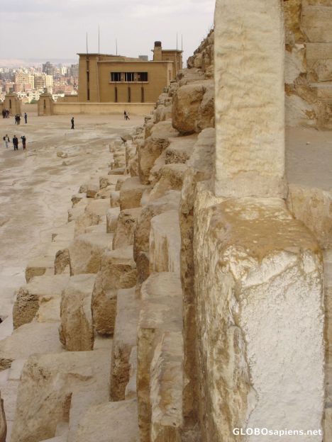 Postcard Closer view of the steps of the pyramid