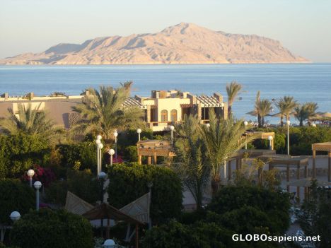 Postcard view of red sea